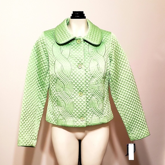 Harve Benard Jackets & Blazers - Harvé Benard lime green quilted jacket 6 NWT